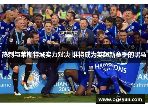 热刺与莱斯特城实力对决 谁将成为英超新赛季的黑马 热刺与莱斯特城实力对决 谁将成为英超新赛季的黑马